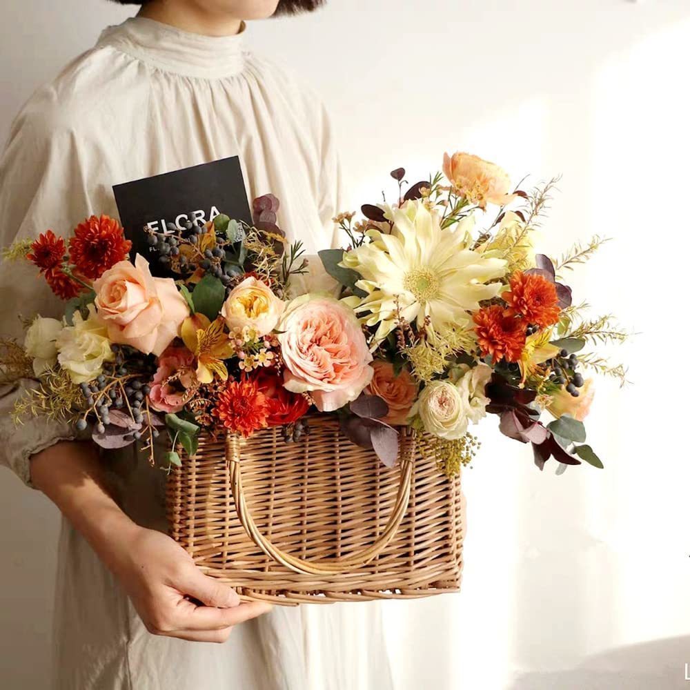 Bow Rattan Woven Bag Straw Bags Top Handle Wicker Baskets Handbags Boho Style o - Picture 4 of 7